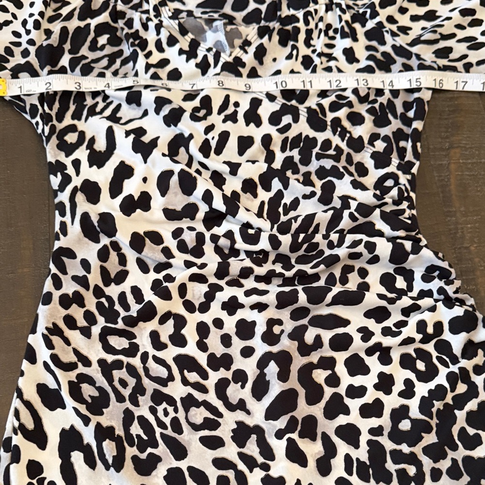 Cache Monochrome Leopard Print Blouse - image 7
